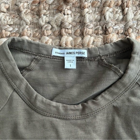 James Perse Olive Long Sleeve Top - Picture 3 of 6